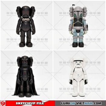 Kaws - Sketchup Models By Cuong covua