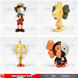 Kaws - Sketchup Models By Cuong covua