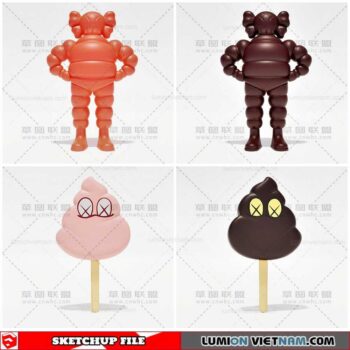 Kaws - Sketchup Models By Cuong covua