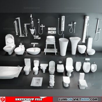 Bathroom Appliances - Sketchup Models By Cuong Covua