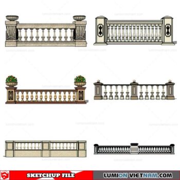 Balustrade - Sketchup Model By Cuong Covua