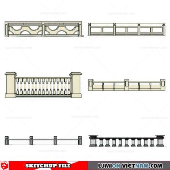 Balustrade - Sketchup Model By Cuong Covua