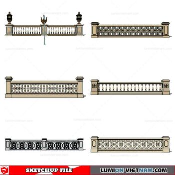 Balustrade - Sketchup Model By Cuong Covua