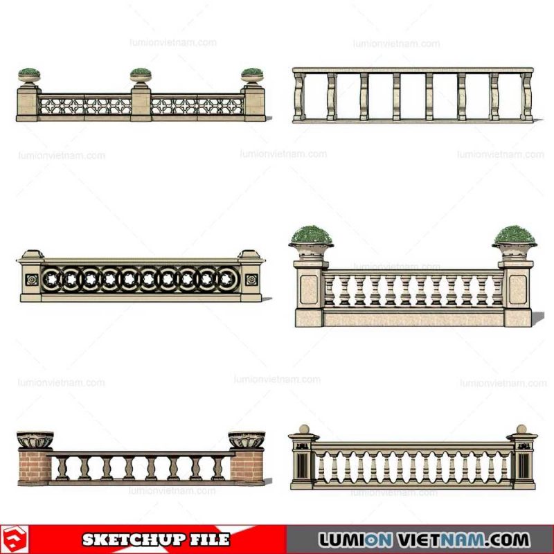 Balustrade - Sketchup Model By Cuong Covua