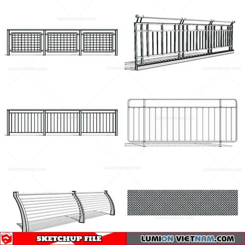 Balustrade - Sketchup Model By Cuong Covua