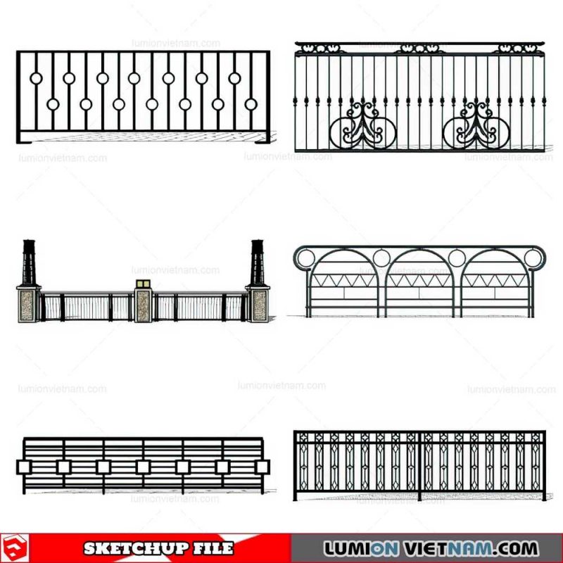Balustrade - Sketchup Model By Cuong Covua