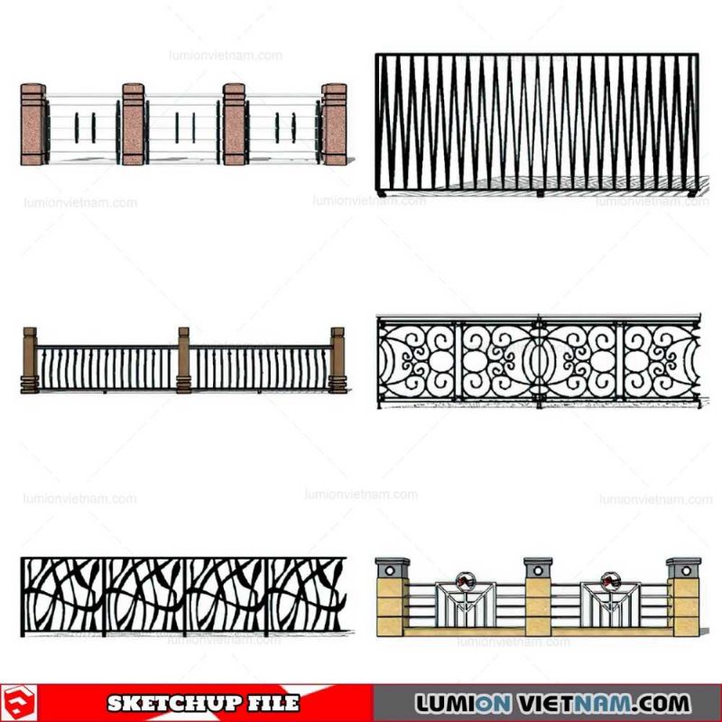 Balustrade - Sketchup Model By Cuong Covua