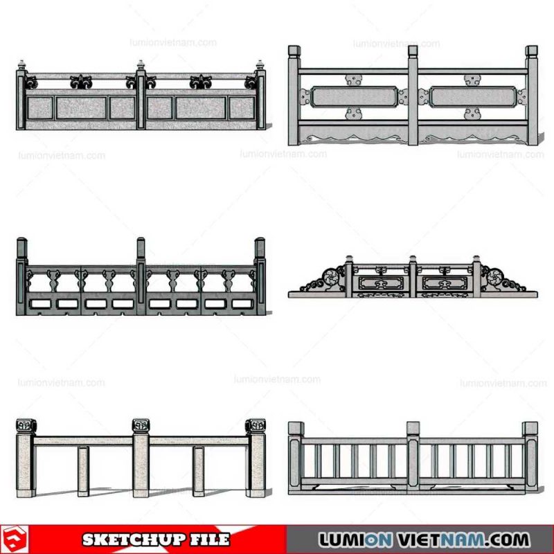 Balustrade - Sketchup Model By Cuong Covua