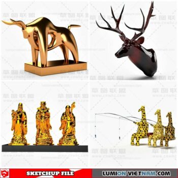 Sculpture Decor - Sketchup Models By Cuong Covua