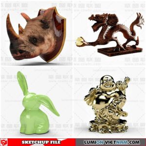 Sculpture Decor - Sketchup Models By Cuong Covua