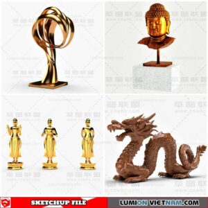 Sculpture Decor - Sketchup Models By Cuong Covua