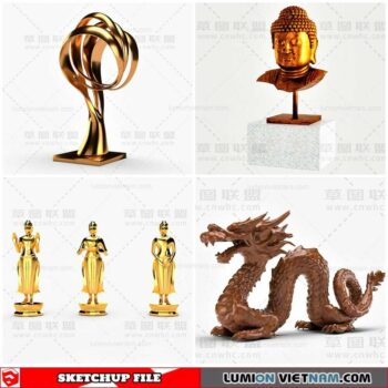 Sculpture Decor - Sketchup Models By Cuong Covua