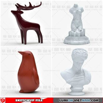 Sculpture Decor - Sketchup Models By Cuong Covua