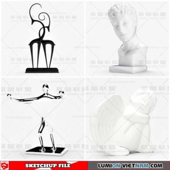 Sculpture Decor - Sketchup Models By Cuong Covua