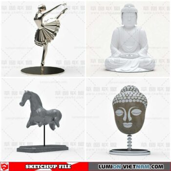Sculpture Decor - Sketchup Models By Cuong Covua