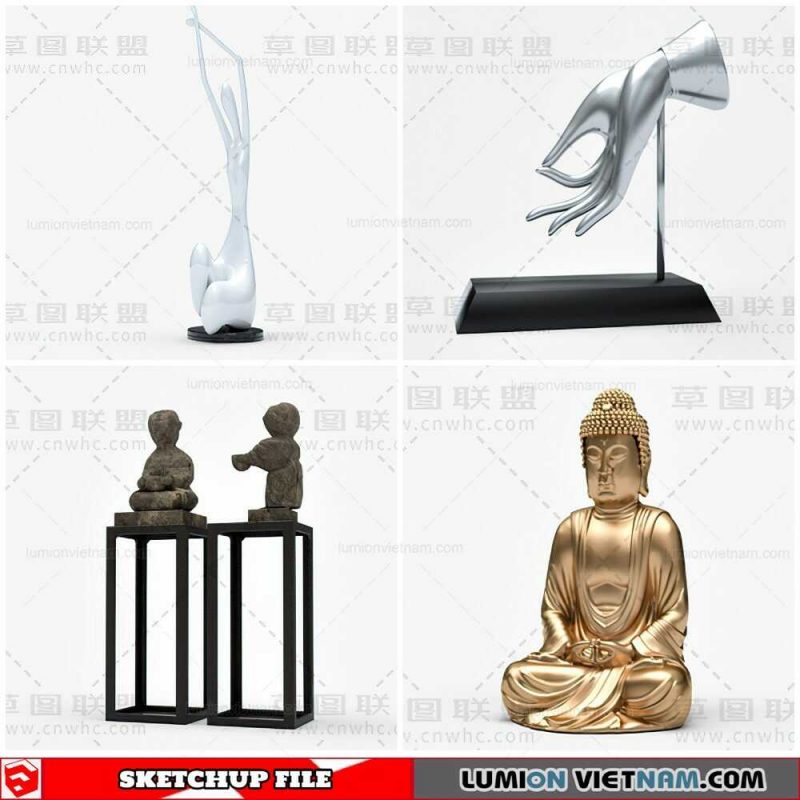 Sculpture Decor - Sketchup Models By Cuong Covua