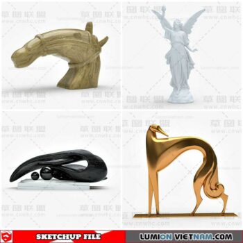 Sculpture Decor - Sketchup Models By Cuong Covua