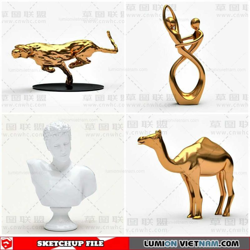 Sculpture Decor - Sketchup Models By Cuong Covua