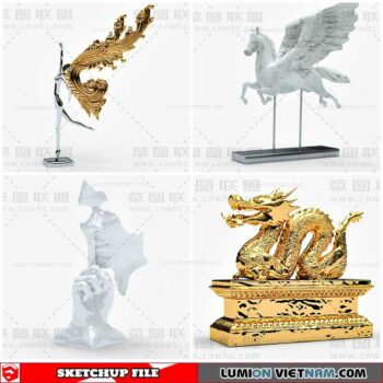 Sculpture Decor - Sketchup Models By Cuong Covua