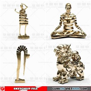 Sculpture Decor - Sketchup Models By Cuong Covua