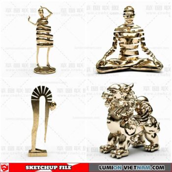 Sculpture Decor - Sketchup Models By Cuong Covua