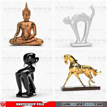 Sculpture Decor - Sketchup Models By Cuong Covua