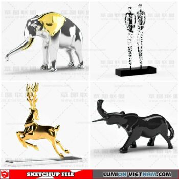 Sculpture Decor - Sketchup Models By Cuong Covua