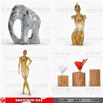 Sculpture Decor - Sketchup Models By Cuong Covua