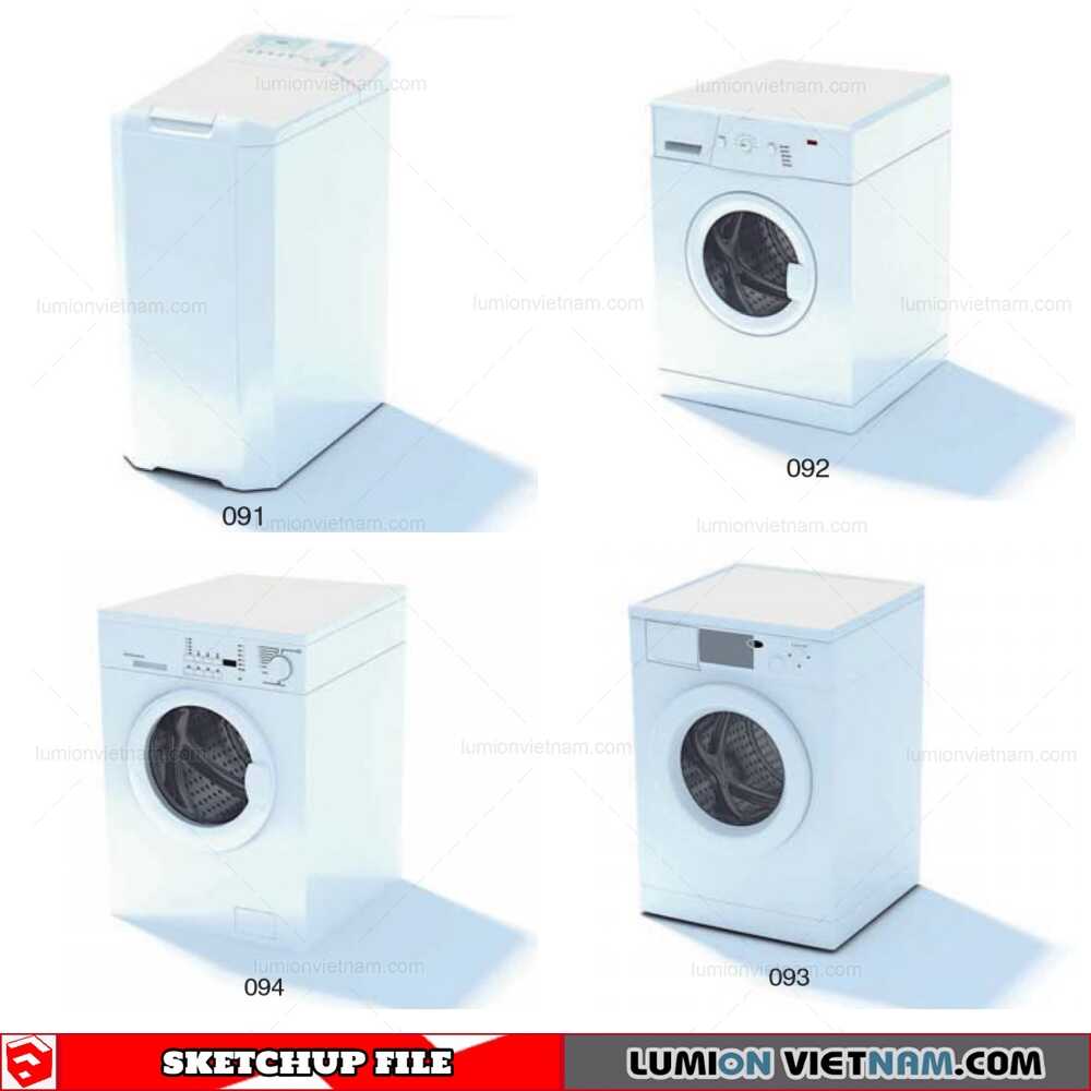 200921-Washing-Machine-(2)-Sketchup-Models