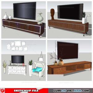 Tv Shelf - Sketchup Models By Nha Tay