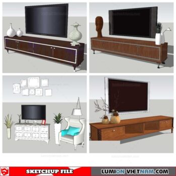 Tv Shelf - Sketchup Models By Nha Tay