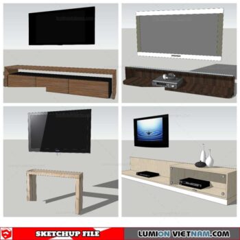 Tv Shelf - Sketchup Models By Nha Tay