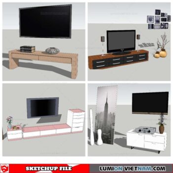 Tv Shelf - Sketchup Models By Nha Tay