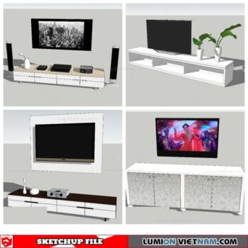 Tv Shelf - Sketchup Models By Nha Tay