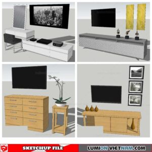 Tv Shelf - Sketchup Models By Nha Tay