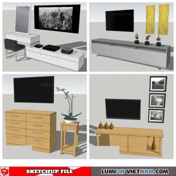 Tv Shelf - Sketchup Models By Nha Tay