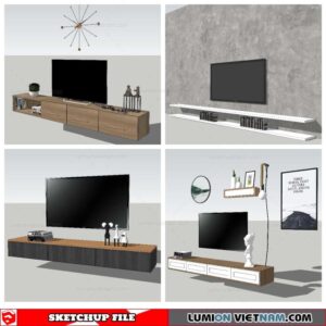 Tv Shelf - Sketchup Models By Nha Tay