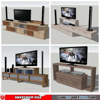 Tv Shelf - Sketchup Models By Nha Tay
