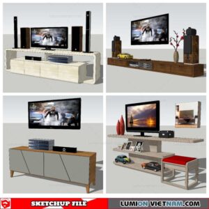 Tv Shelf - Sketchup Models By Nha Tay