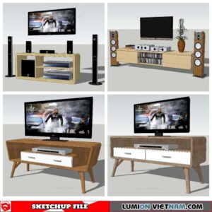 Tv Shelf - Sketchup Models By Nha Tay