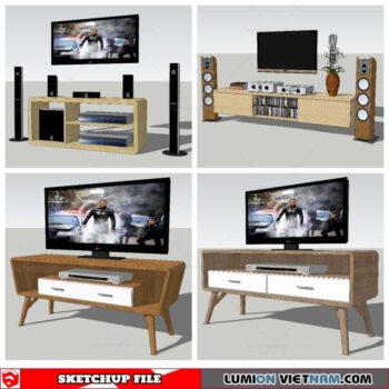 Tv Shelf - Sketchup Models By Nha Tay