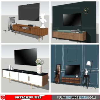 Tv Shelf - Sketchup Models By Nha Tay