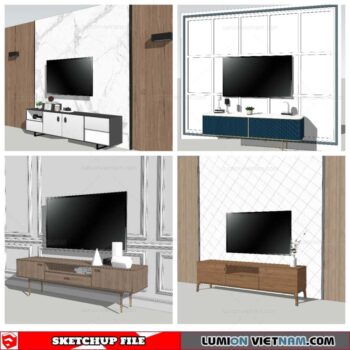 Tv Shelf - Sketchup Models By Nha Tay