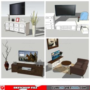 Tv Shelf - Sketchup Models By Nha Tay
