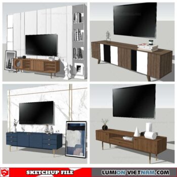 Tv Shelf - Sketchup Models By Nha Tay