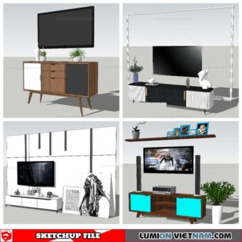 Tv Shelf - Sketchup Models By Nha Tay