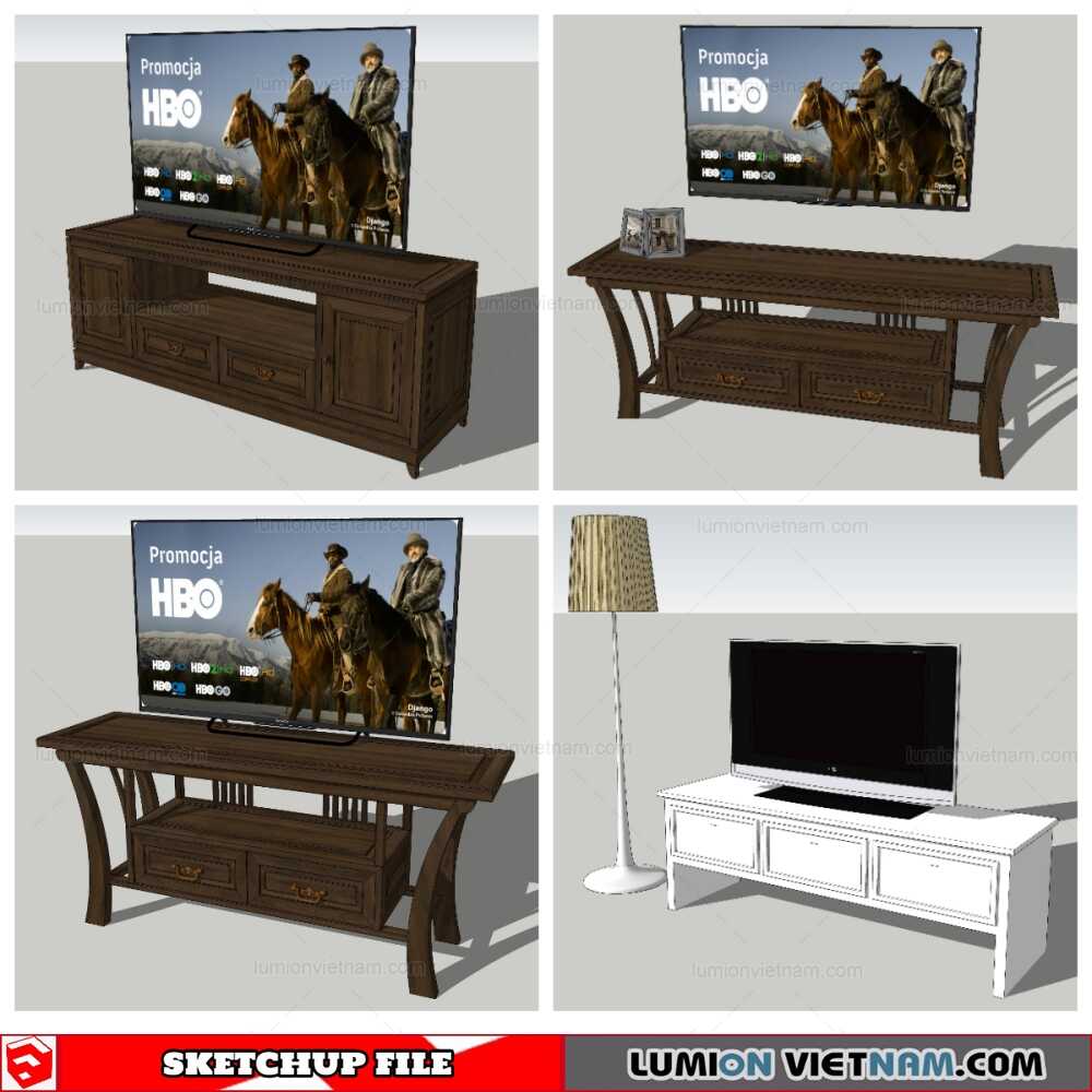 210921-Tv-Shelf-(3)-Sketchup-Models