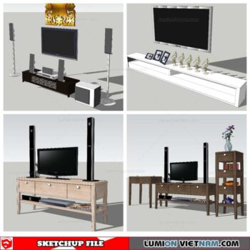 Tv Shelf - Sketchup Models By Nha Tay