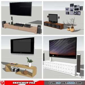 Tv Shelf - Sketchup Models By Nha Tay