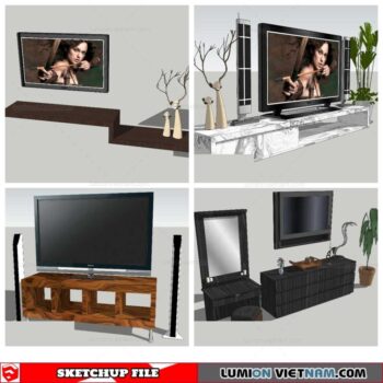 Tv Shelf - Sketchup Models By Nha Tay